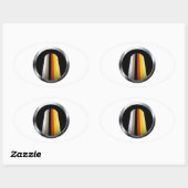 Lang Haar Trots Ovale Sticker (Vel)