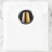 Lang Haar Trots Ovale Sticker (Tas)