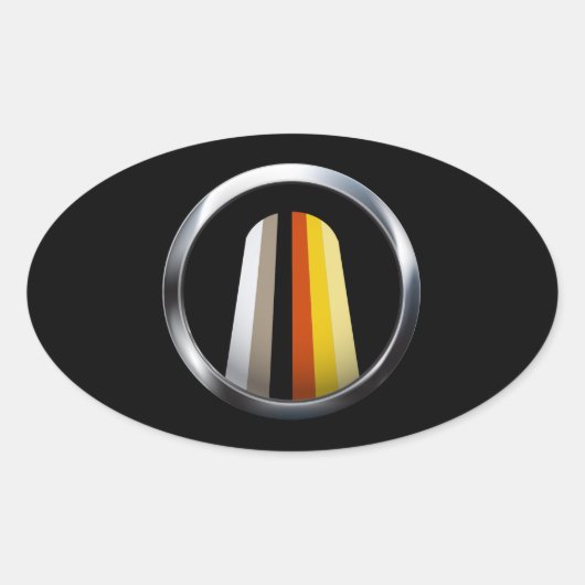 Lang Haar Trots Ovale Sticker (Voorkant)