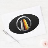 Lang Haar Trots Ovale Sticker (Envelop)