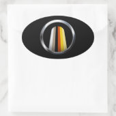 Lang Haar Trots Ovale Sticker (Tas)