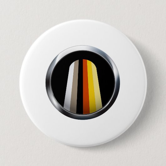 Lang Haar Trots Ronde Button 7,6 Cm (Voorkant)