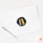 Lang Haar Trots Ronde Sticker (Envelop)