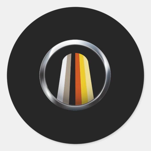Lang Haar Trots Ronde Sticker (Voorkant)