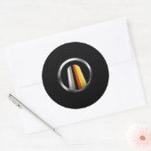 Lang Haar Trots Ronde Sticker (Envelop)