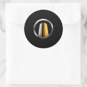 Lang Haar Trots Ronde Sticker (Tas)