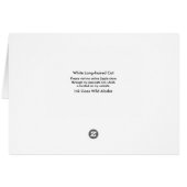 Lang + haar Witte Kat - 5 "x 7" Art Kaart (Achterkant Horizontaal)