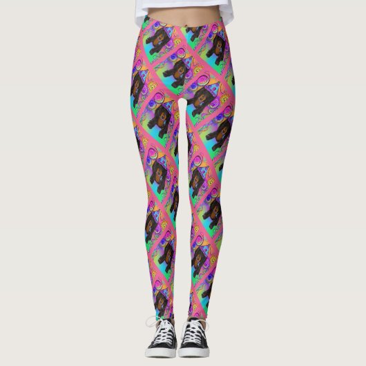 LANG HAIRED BLACK DOXIE LEGGINGS (Voorkant)