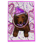 LANG HAIRED DOXIE MEDIUM CADEAUZAKJE (Voorkant)