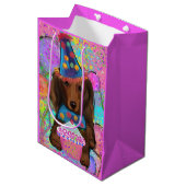 LANG HAIRED DOXIE MEDIUM CADEAUZAKJE (Voorkant Gekanteld)