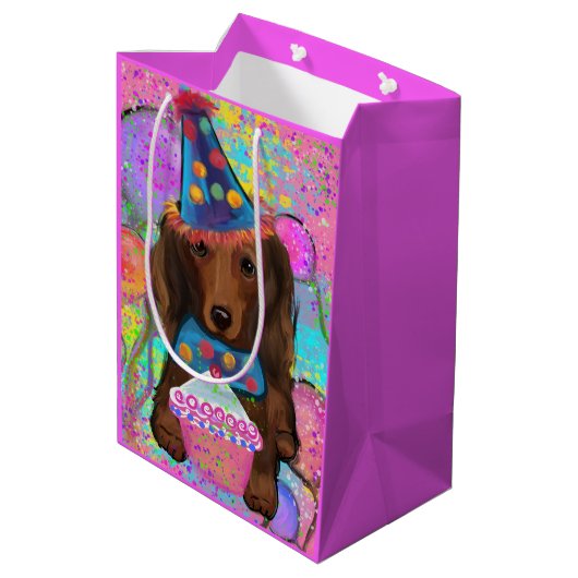 LANG HAIRED DOXIE MEDIUM CADEAUZAKJE (Achterkant Gekanteld)