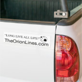 Lang leve al het leven bumper wit bumpersticker (Op Truck)