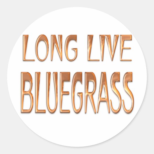 Lang leve Bluegrass Ronde Sticker (Voorkant)
