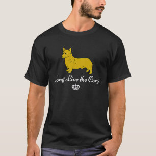 Lang leve Corgi Koninklijke Honden UK Pembroke Mon T-shirt
