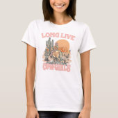 Lang Leve Cowgirl Bachelorette Bruidsfeest T-shirt (Voorkant)
