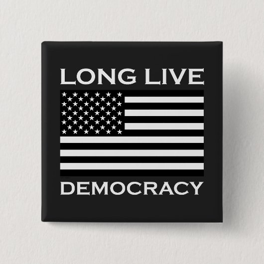 Lang leve de Amerikaanse democratie Vierkante Button 5,1 Cm (Voorkant)