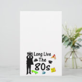 Lang leve de cultuur van de jaren 80 briefpapier (Staand voorkant)