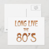 Lang leve de jaren 80 briefkaart (Voorkant / Achterkant)