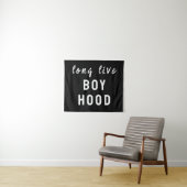 Lang leve de jongensachtige jongenskamer-kinderkam wandkleed (In Situ (horizontaal))