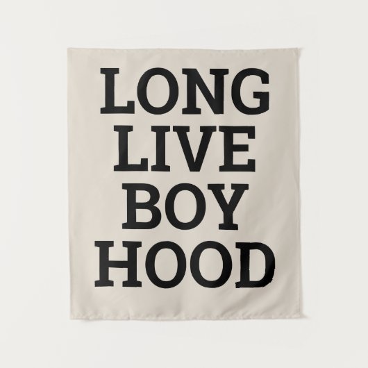 Lang leve de jongensachtigheid Jongenskamer Speelk Wandkleed (Voorkant)