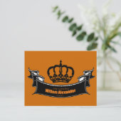 Lang leve de koning briefkaart (Staand voorkant)