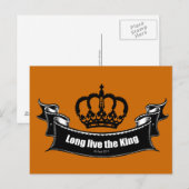 Lang leve de koning briefkaart (Voorkant / Achterkant)