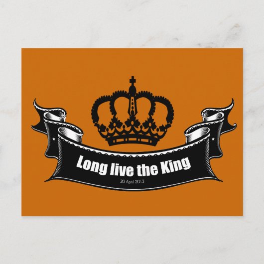 Lang leve de koning briefkaart (Voorkant)