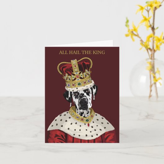 Lang leve de koning Dalmatische Vaderdag Kaart (Gele Bloem)