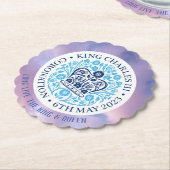 Lang leve de koning en de koningin. Bewerkbaar. Kartonnen Onderzetters (Gekanteld)