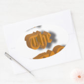 Lang leve de koning mooi ontwerp transparant ovale sticker (Envelop)