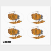 Lang leve de koning mooi ontwerp transparant ovale sticker (Vel)