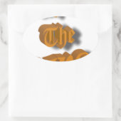 Lang leve de koning mooi ontwerp transparant ovale sticker (Tas)