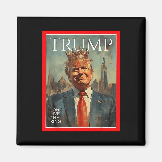 Lang leve de koning Trump Magneet (Voorkant)