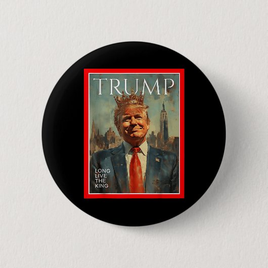 Lang leve de koning Trump Ronde Button 5,7 Cm (Voorkant)