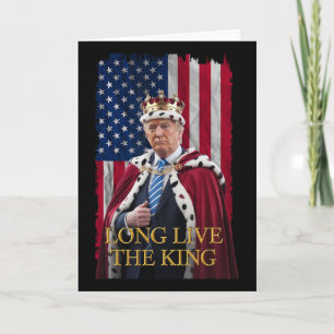 Lang Leve De Koning Vintage Retro Trump Portret 4t Kaart