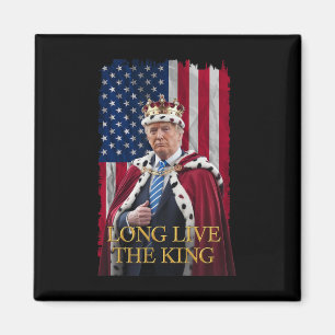 Lang leve de koning Vintage Retro Trump Portret 4t Magneet