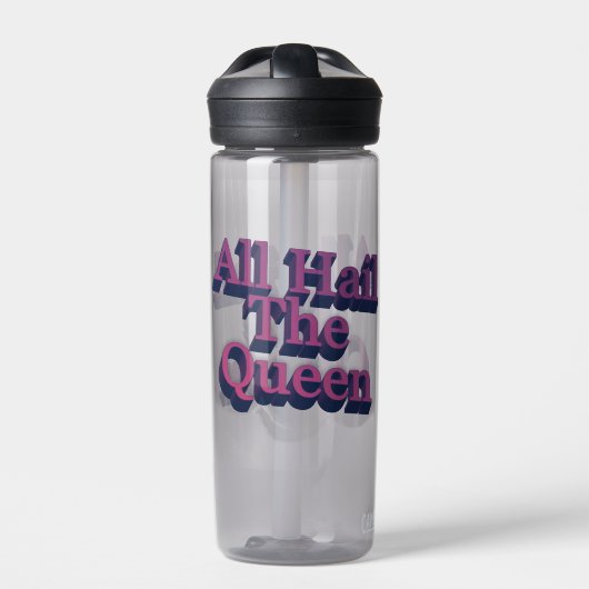 Lang leve de Koningin 3D letters citaat Waterfles (Voorkant)
