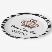 "Lang leve de KONINGIN!" Papieren Bordje (Gekanteld)