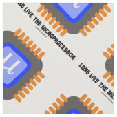 Lang leve de microprocessor microchip geek Humor Stof (Close Up)