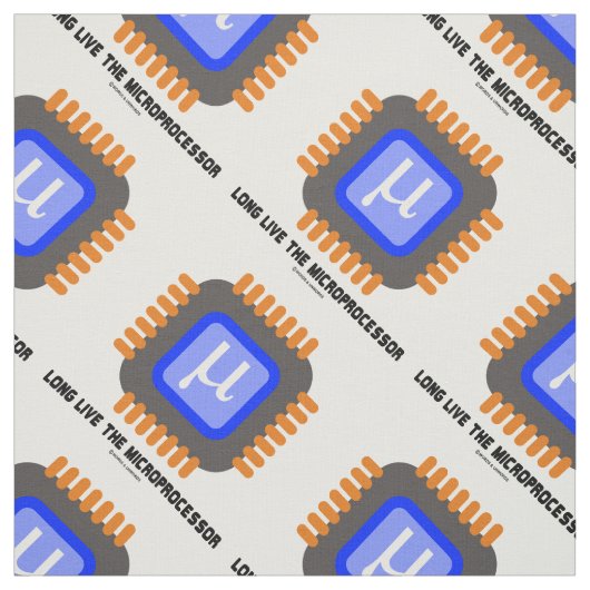 Lang leve de microprocessor microchip geek Humor Stof (Swatch)