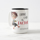 Lang leve de Mok van de Factor Tweetone Koffie (Voorkant links)