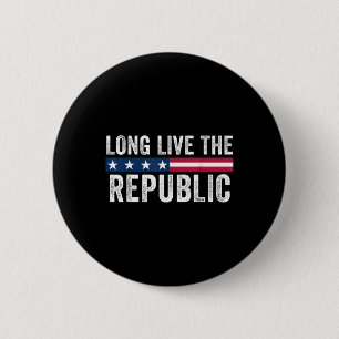 Lang leve de patriottische Amerikaanse vlag Ronde Button 5,7 Cm