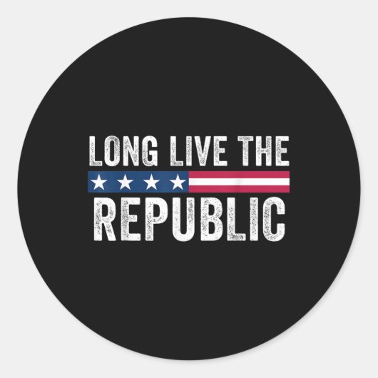 Lang leve de patriottische Amerikaanse vlag Ronde Sticker (Voorkant)