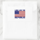 Lang leve de Republiek Rechthoekige Sticker (Tas)