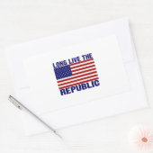 Lang leve de Republiek Rechthoekige Sticker (Envelop)