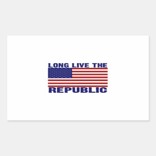 Lang leve de Republiek Rechthoekige Sticker