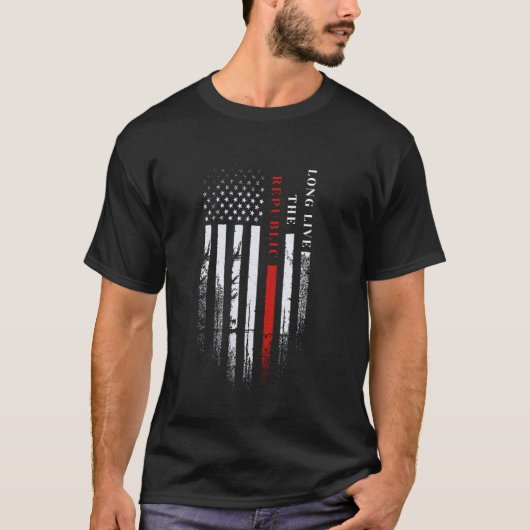 Lang leve de republiek VS vlag T-shirt (Voorkant)