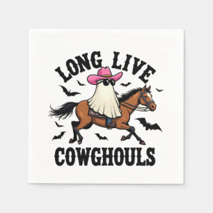 Lang leve Ghouls Spooky Halloween Ghost Cowboy Servet