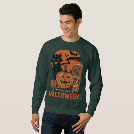 Lang leve Halloween Crew Sweatshirt (Voorkant volledig)