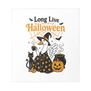 Lang leve Halloween Goose Heks Notitieblok